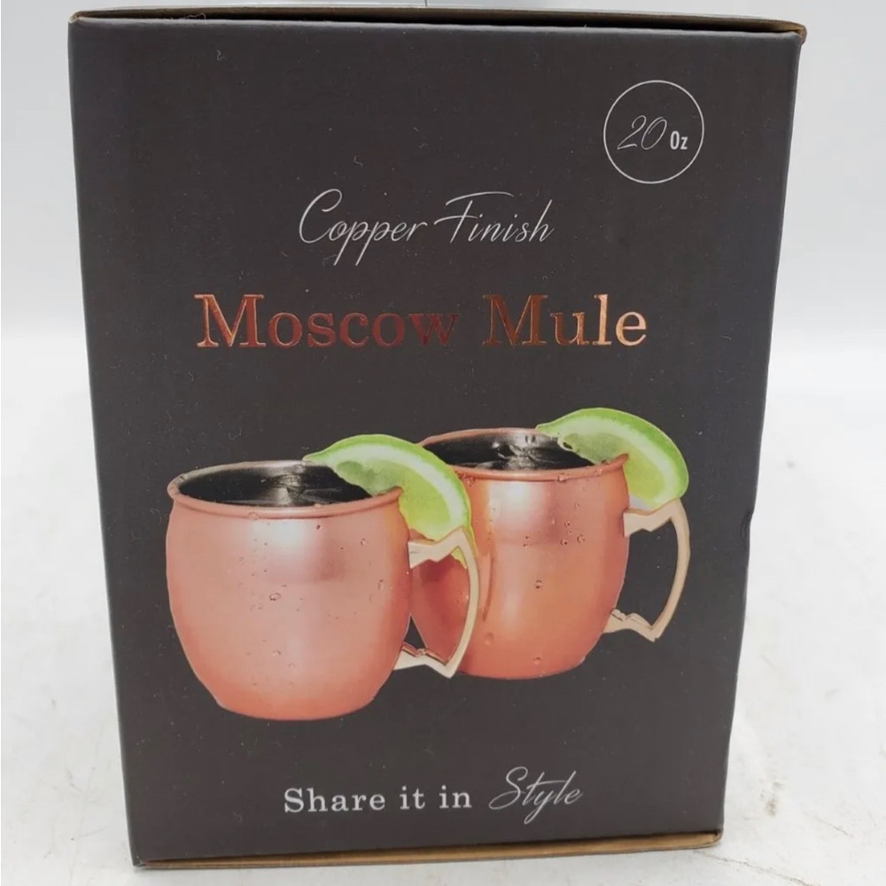 New Moscow Mule 20 oz. Copper Finish Mugs - Set of 2